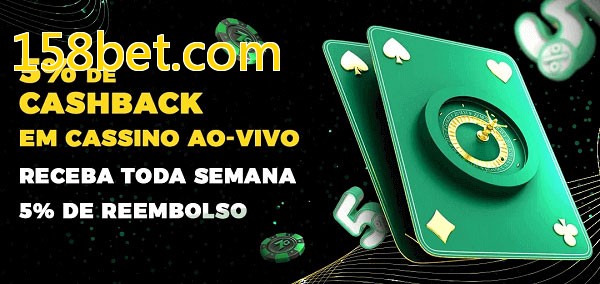 Promoções do cassino ao Vivo 158bet.com